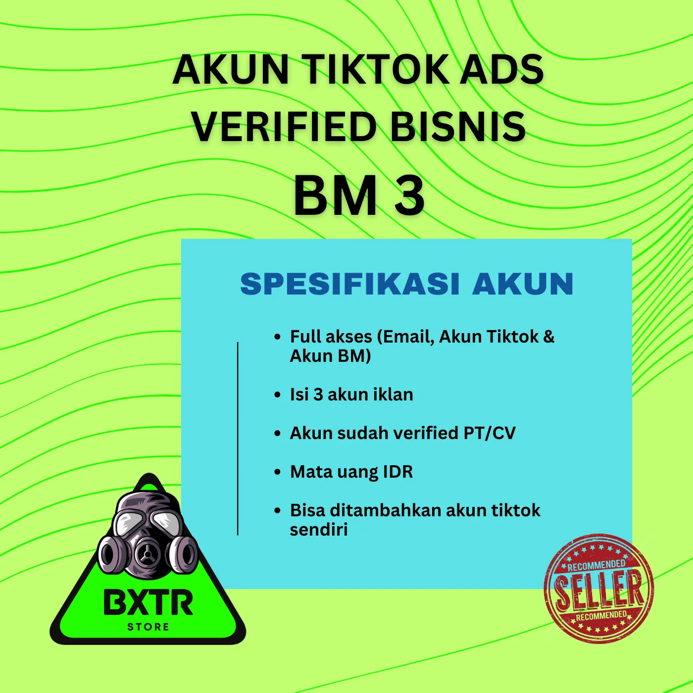 Akun Tiktok Ads BM3 Verified (3 akun iklan)